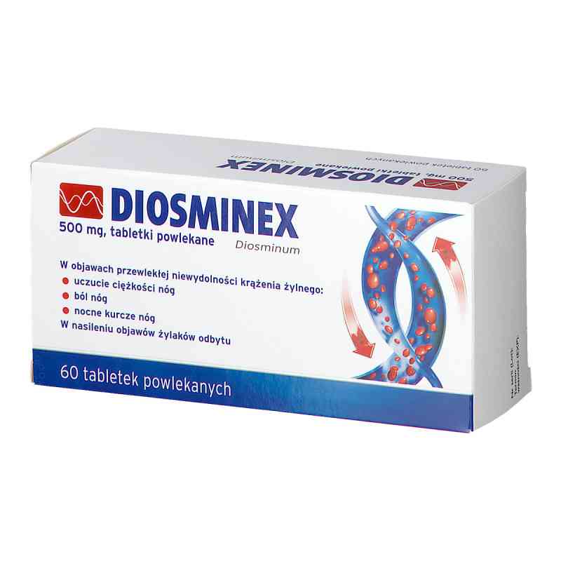 Diosminex 500 mg 60  od PRZEDSIĘBIORSTWO FARMACEUTYCZNE JELFA S.A. PZN 08300457