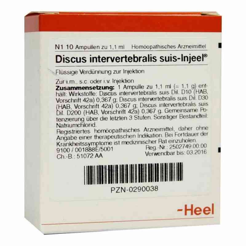 Discus Intervertebr. 1,1 ml ampułki 10 szt. od Biologische Heilmittel Heel GmbH PZN 00290038