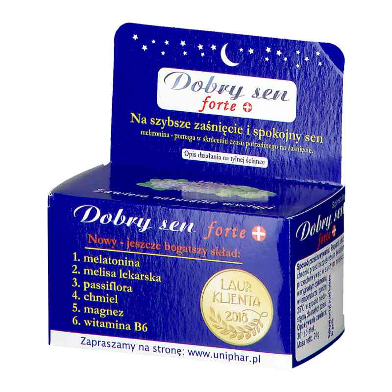 Dobry Sen Forte tabletki 30 tabl. od UNIPHAR SP Z O.O. PZN 08300915