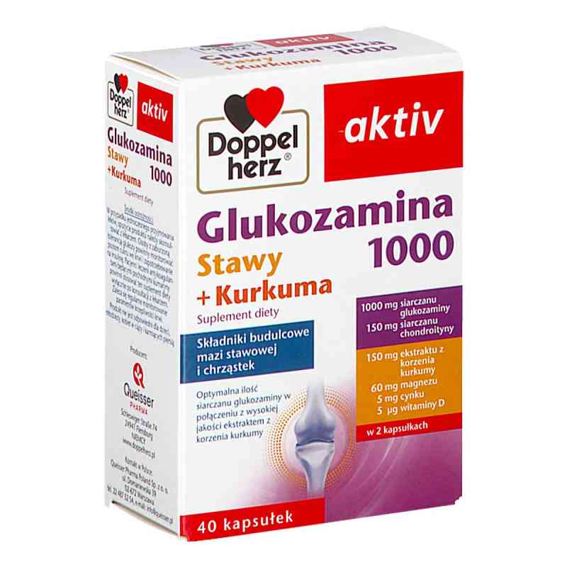 Doppelherz aktiv Glukozamina 1000 Stawy + Kurkuma kapsułki 40  od QUEISSER PHARMA GMBH & CO. KG PZN 08304758