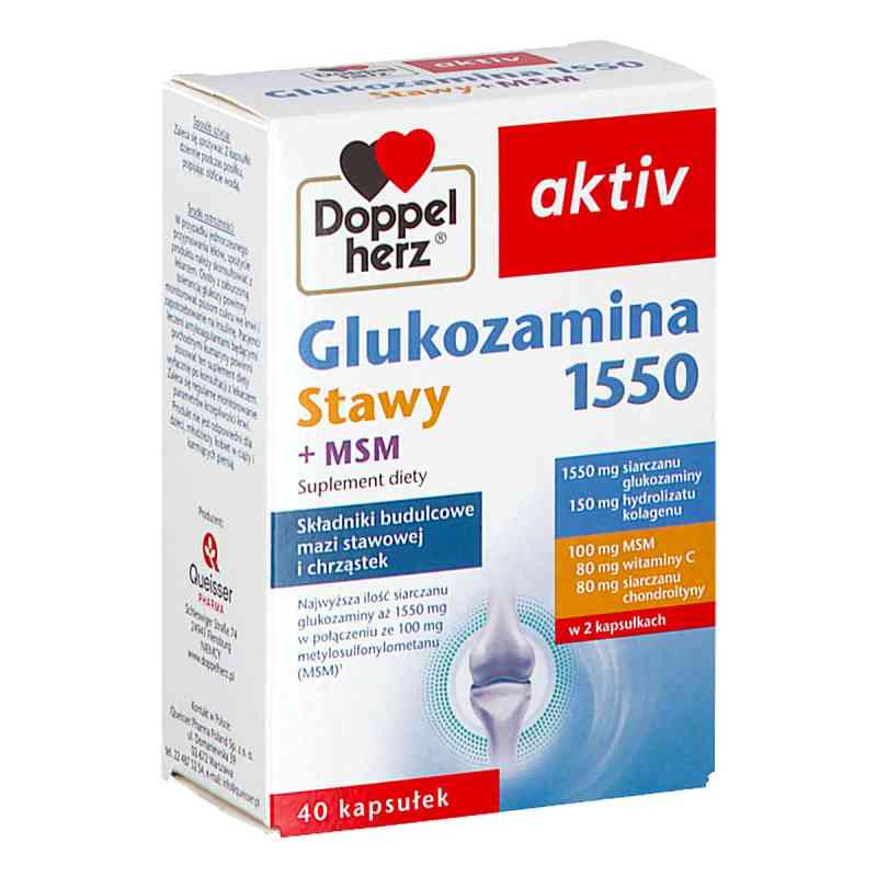 Doppelherz aktiv Glukozamina 1550 Stawy + MSM kapsułki 40  od QUEISSER PHARMA GMBH & CO. KG PZN 08304759