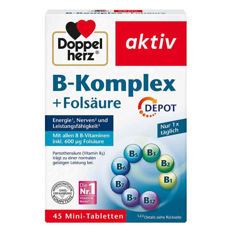 Doppelherz B Komplex + kwas foliowy depot tabletki 45 szt. od Queisser Pharma GmbH & Co. KG PZN 07189437