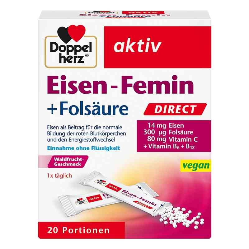Doppelherz Femin żelazo granulki 20 szt. od Queisser Pharma GmbH & Co. KG PZN 01446577