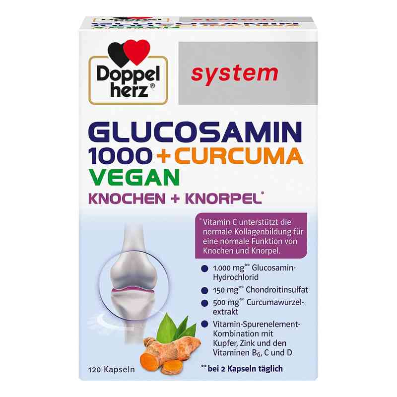 Doppelherz Glucosamin 1000+curcuma Vegan Syst.kps. 120 szt. od Queisser Pharma GmbH & Co. KG PZN 17250534