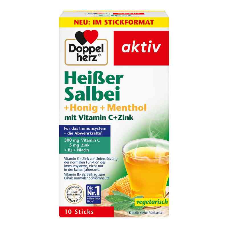 Doppelherz Heisser szałwia, miód + mentol na gorąco 10 szt. od Queisser Pharma GmbH & Co. KG PZN 10339389