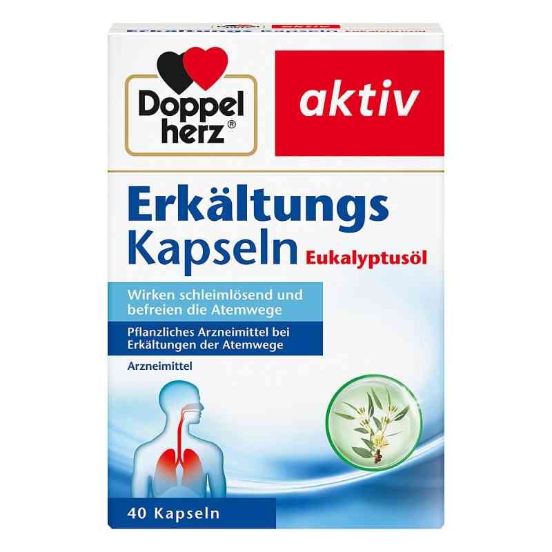 Doppelherz kapsułki na przeziębienie z eukaliptusem  40 szt. od Queisser Pharma GmbH & Co. KG PZN 07091046