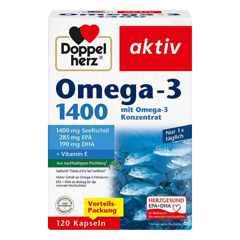 Doppelherz kapsułki z kwasem Omega-3 1400 mg 120 szt. od Queisser Pharma GmbH & Co. KG PZN 10532502