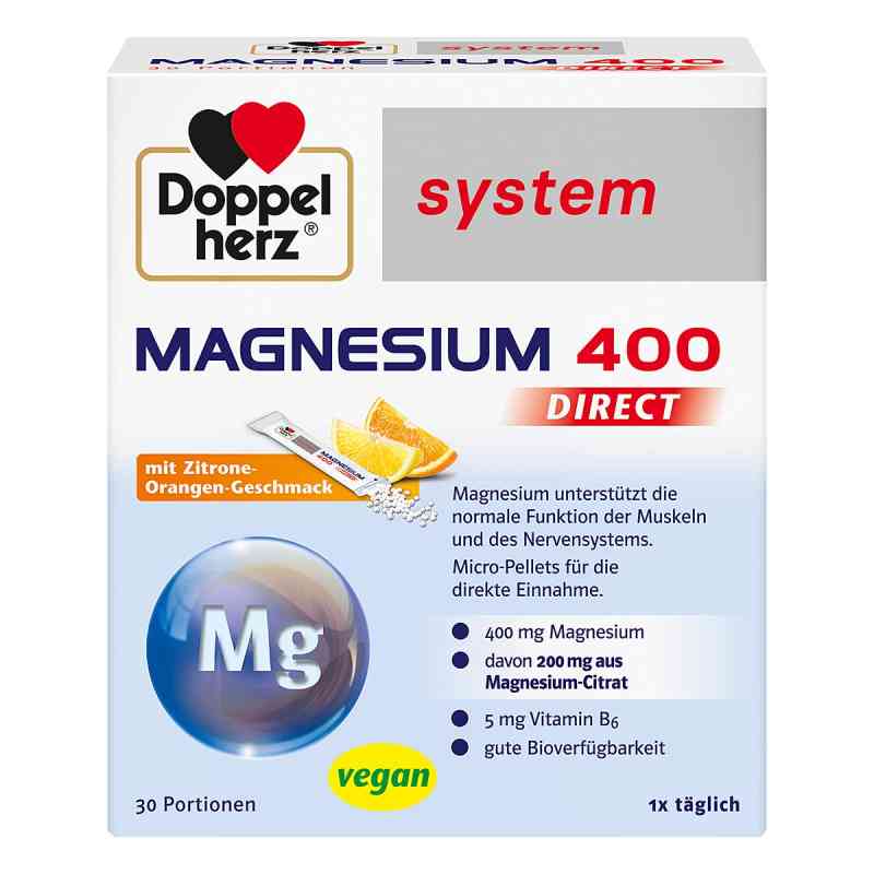 Doppelherz Magnesium 400 Direct system Pellets 30 szt. od Queisser Pharma GmbH & Co. KG PZN 13590078