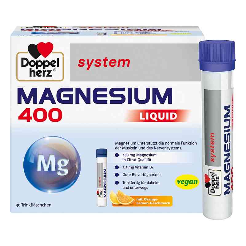 Doppelherz Magnesium 400 System ampułki do picia 30 szt. od Queisser Pharma GmbH & Co. KG PZN 17946158