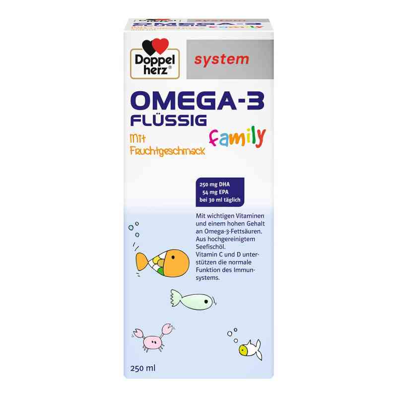 Doppelherz Omega-3 family system płyn 250 ml od Queisser Pharma GmbH & Co. KG PZN 12351259