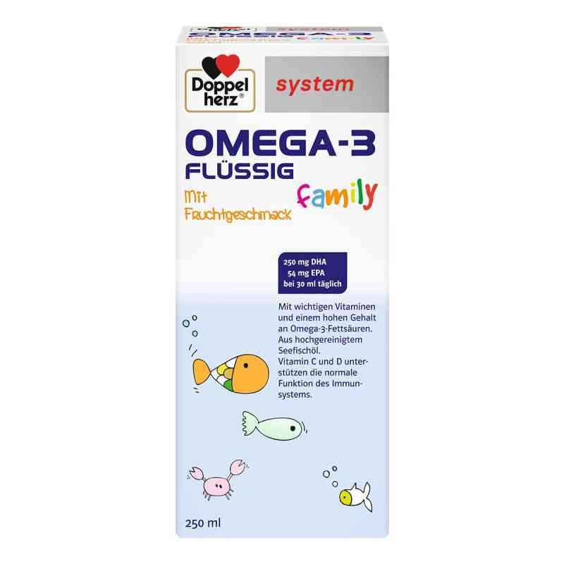 Doppelherz Omega-3 family system płyn 250 ml od Queisser Pharma GmbH & Co. KG PZN 12351259