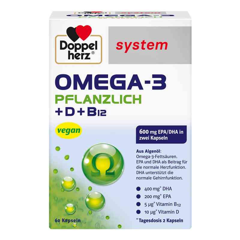 Doppelherz Omega-3 pflanzlich system kapsułki 60 szt. od Queisser Pharma GmbH & Co. KG PZN 13335788