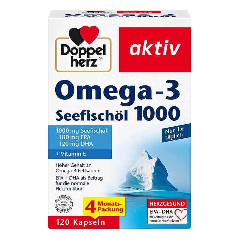 Doppelherz Omega-3 Seefischöl 1000 kapsułki 120 szt. od Queisser Pharma GmbH & Co. KG PZN 16588544