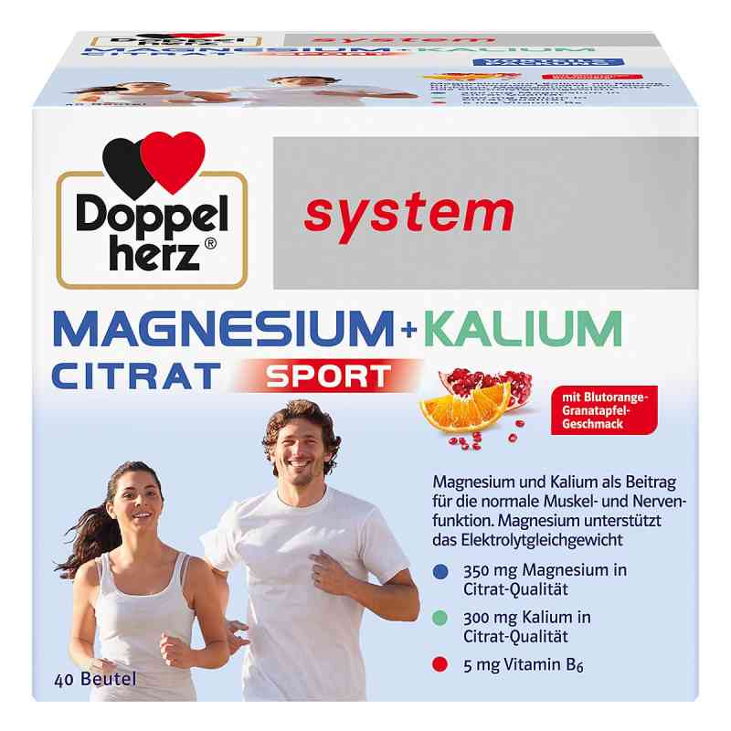 Doppelherz System Magnez+Potas (cytrynian) w saszetkach 40 szt. od Queisser Pharma GmbH & Co. KG PZN 01522692