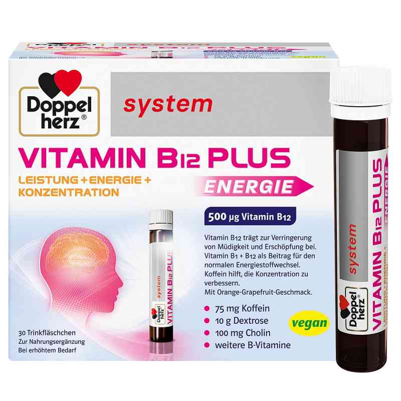 Doppelherz System witamina B12 Plus ampułki do picia 30X25 ml od Queisser Pharma GmbH & Co. KG PZN 09071361