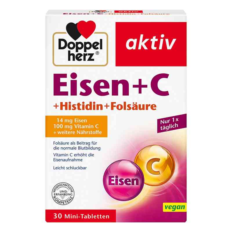 Doppelherz żelazo+ witamina C+ histydyna+ kwas foliowy tabletki 30 szt. od Queisser Pharma GmbH & Co. KG PZN 02483072