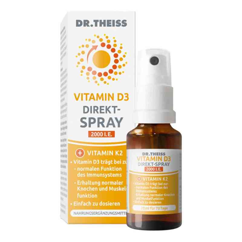 Dr. Theiss Witamina D3 spray bezpośredni 2000 międzynarodowych j 20 ml od Dr. Theiss Naturwaren GmbH PZN 17155333