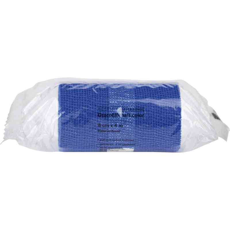 Dracoelfi haft color Fixierbinde 4mx8cm blau 1 szt. od Dr. Ausbüttel GmbH & Co. KG PZN 09780235