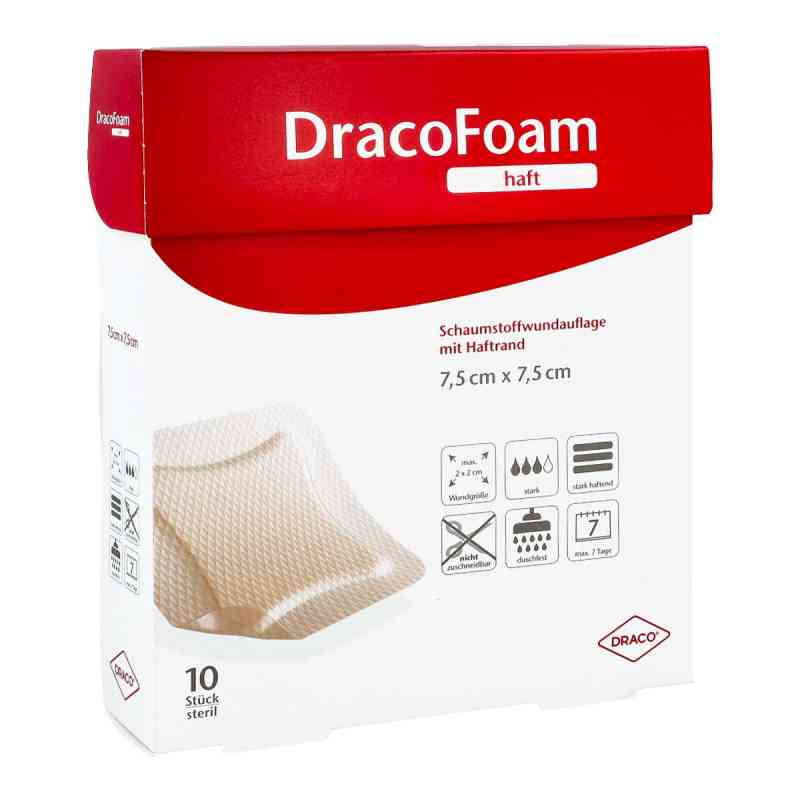 Dracofoam Haft Schaumstoffverband 7,5x7,5cm 10 szt. od Dr. Ausbüttel & Co. GmbH PZN 06733293
