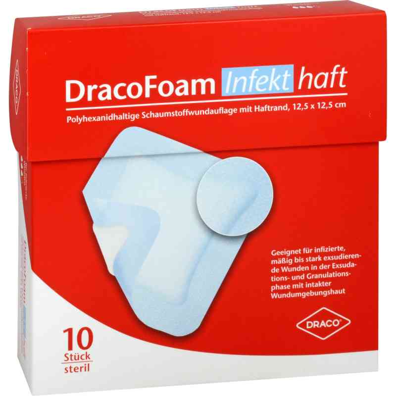 Dracofoam Infekt haft Schaumst.wundauf.12,5x12,5cm 10 szt. od Dr. Ausbüttel GmbH & Co. KG PZN 07730658