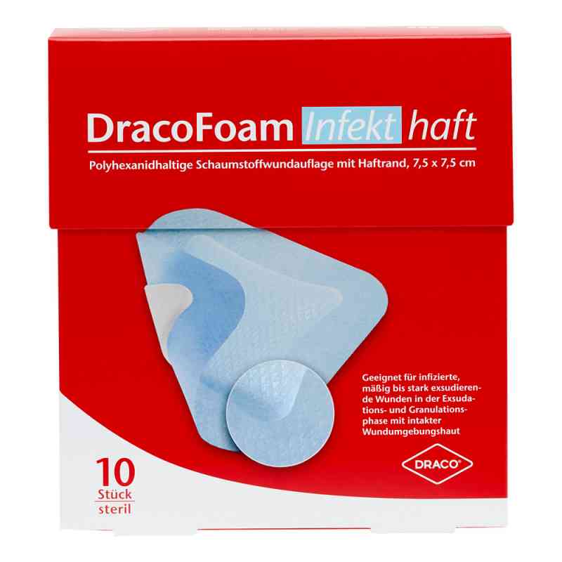 Dracofoam Infekt haft Schaumst.wundauf.7,5x7,5cm 10 szt. od Dr. Ausbüttel GmbH & Co. KG PZN 07730635