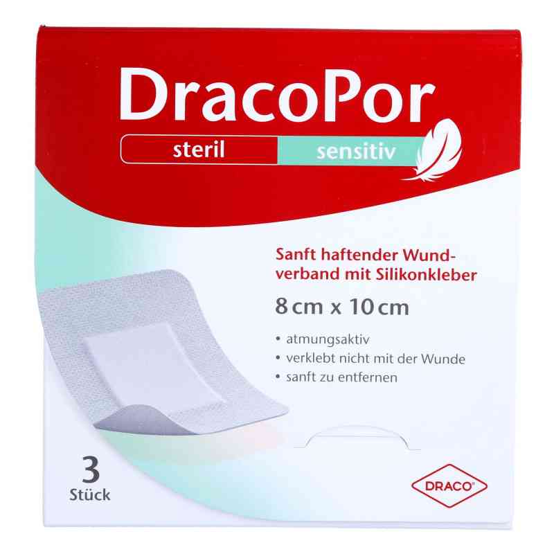 Dracopor Sensitiv 8x10 Cm Steril M.silikonkleber 3 szt. od Dr. Ausbüttel GmbH & Co. KG PZN 17183128
