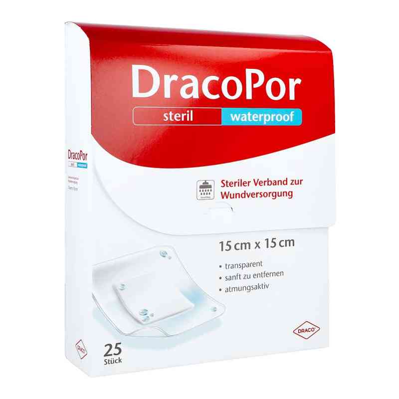 Dracopor waterproof Wundverband 15x15 cm steril 25 szt. od Dr. Ausbüttel GmbH & Co. KG PZN 14167471