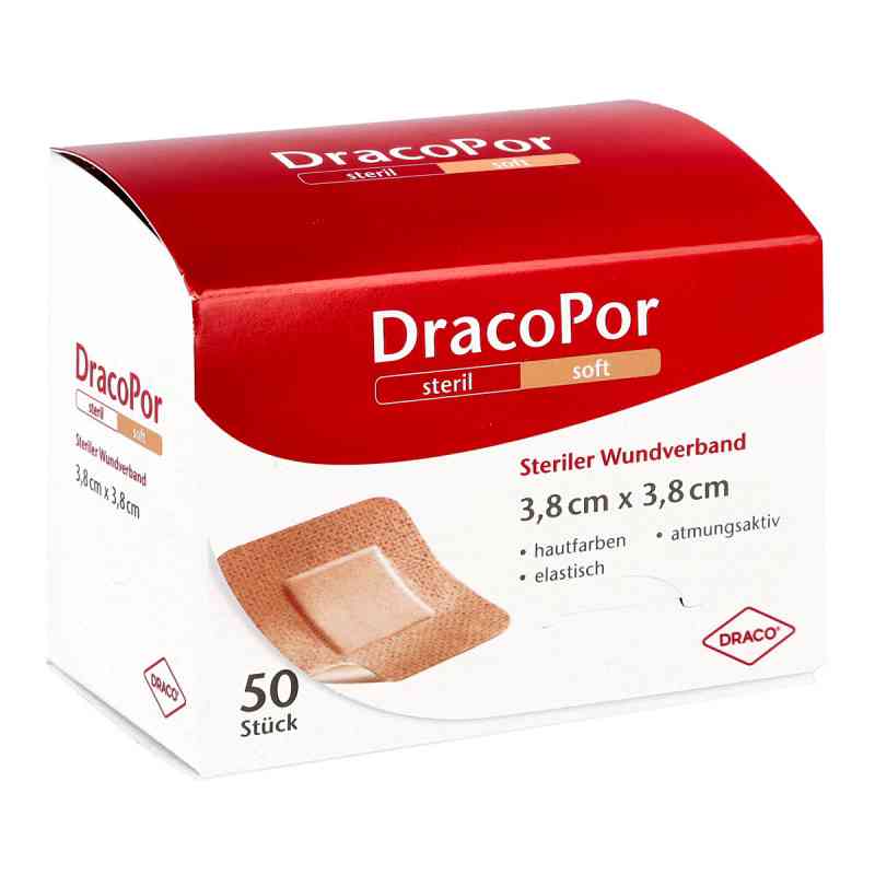 Dracopor Wundverband 3,8x3,8 cm steril hautfarben 50 szt. od Dr. Ausbüttel GmbH & Co. KG PZN 10713830