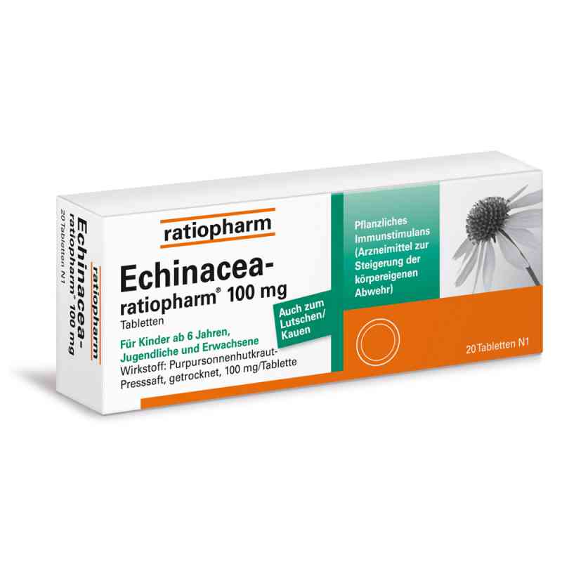 Echinacea Ratiopharm 100 mg tabletki 20 szt. od ratiopharm GmbH PZN 03921806