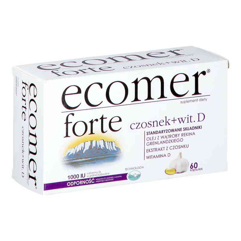 Ecomer Forte czosnek witamina D3 kapsułki 60  od KROTEX PHARM SP. Z O.O. SP. K. PZN 08302022