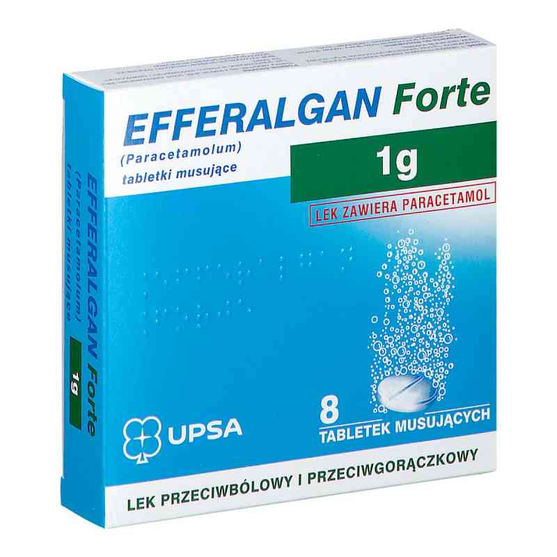 Efferalgan Forte 1g tabletki musujące 8  od BRISTOL MYERS SQUIBB S.A. PZN 08302127