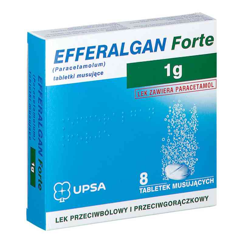 Efferalgan Forte tabletki musujące 1g 8  od BRISTOL MYERS SQUIBB S.A. PZN 08302127