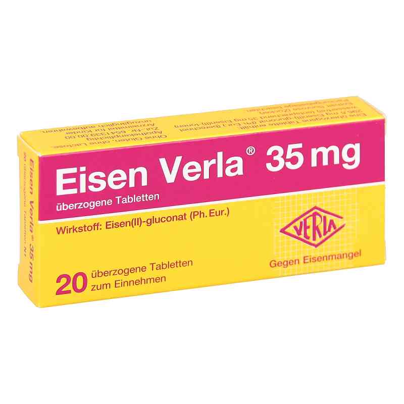 Eisen Verla 35 mg überzogene Tabletten 20 szt. od Verla-Pharm Arzneimittel GmbH &  PZN 11163863
