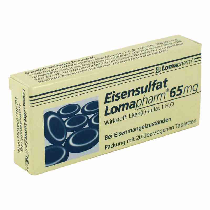 Eisensulfat Lomapharm 65 mg Tabl.ueberzogen 20 szt. od LOMAPHARM GmbH PZN 02750521