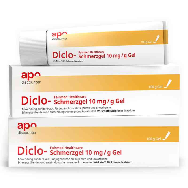Żel przeciwbólowy Diclofenac od apodiscounter 2x100 g od Fairmed Healthcare GmbH PZN 08102156