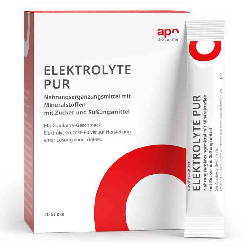 Elektrolity Pur Sticki marki apodiscounter 20X4.7 g od apo.com Group GmbH PZN 19239459