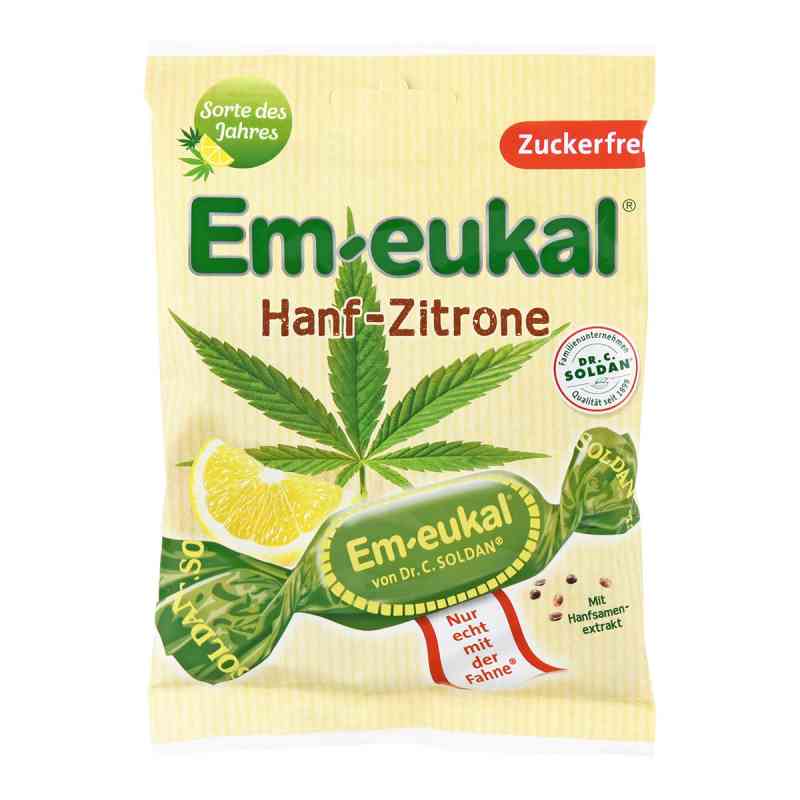 Em Eukal Bonbons Hanf-zitrone zuckerfrei 75 g od Dr. C. SOLDAN GmbH PZN 15877683