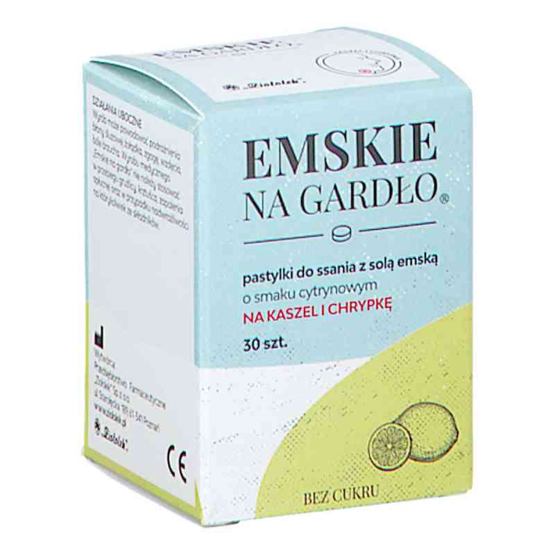 Emskie na gardło - pastylki do ssania z solą emską o smaku cytry 30  od  PZN 08304211