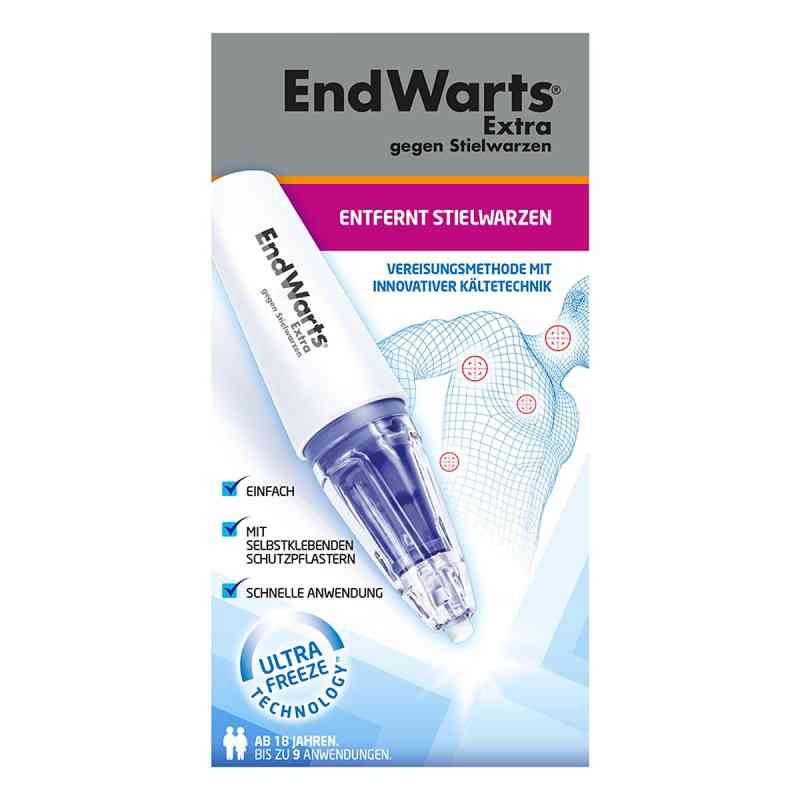 EndWarts EXTRA: natychmiastowe zamrażanie brodawek + 9 plastrów  14.3 g od Cooper Consumer Health Deutschland GmbH PZN 16140418