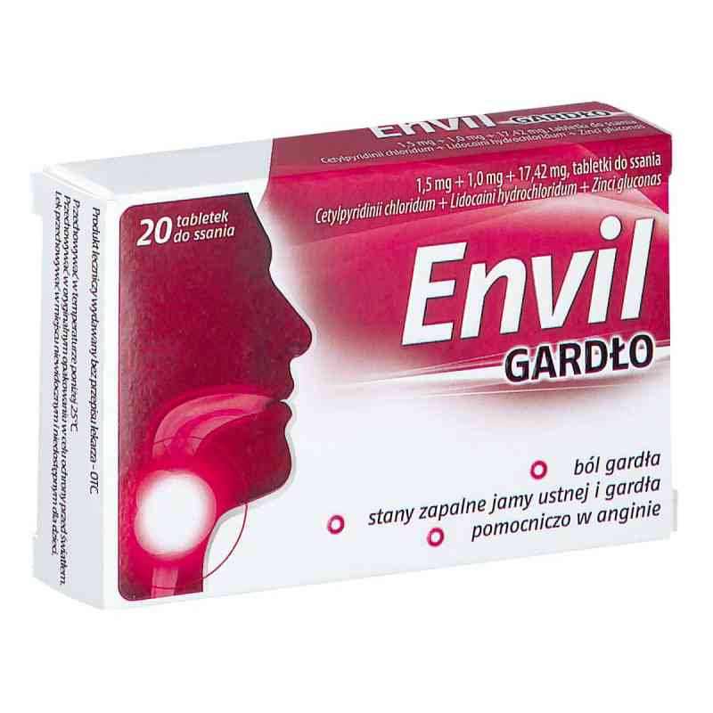 Envil gardło tabletki do ssania 20  od AFLOFARM FABRYKA LEKÓW SP.Z O.O. PZN 08301896