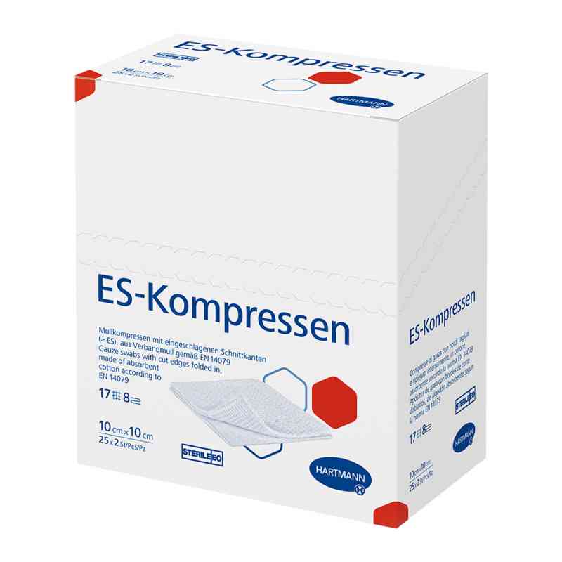ES - Kompressen 10x10 cm 25X2 szt. od PAUL HARTMANN AG PZN 01407086
