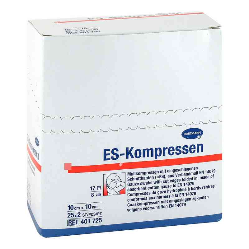 Es-kompressen steril 10x10 cm 8fach 25X2 szt. od 1001 Artikel Medical GmbH PZN 00434141