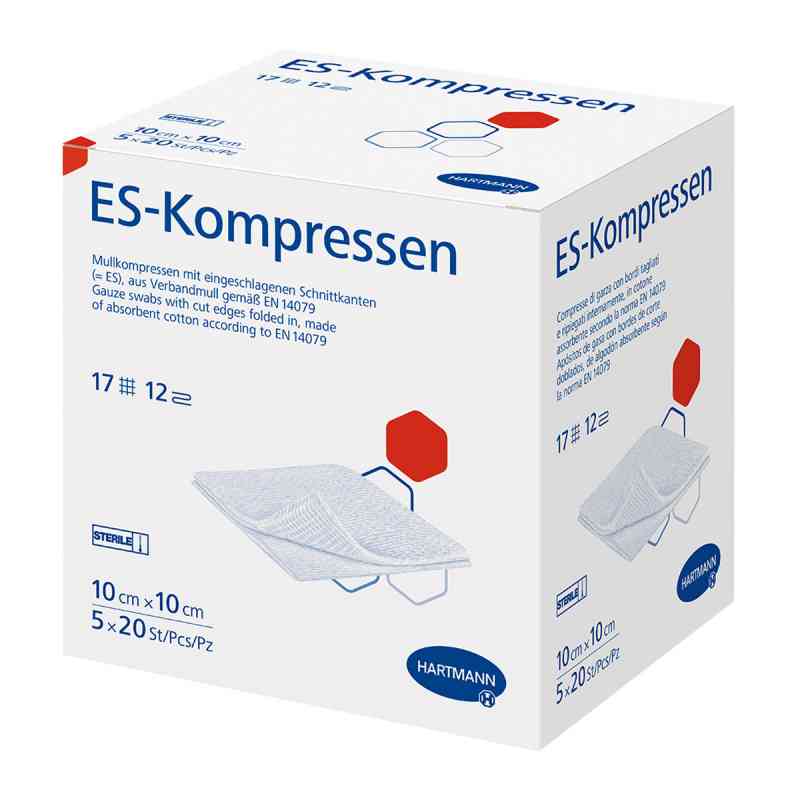 Es-kompressen steril 10x10cm Grosspackung 5X20 szt. od PAUL HARTMANN AG PZN 06454133