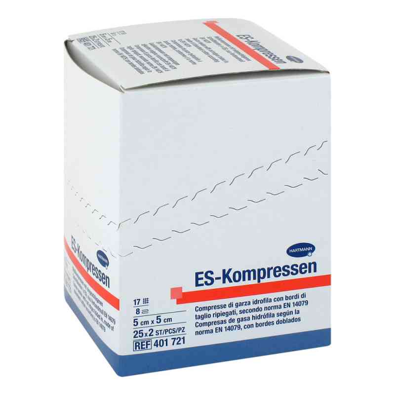 Es-kompressen steril 5x5 cm 8fach 25X2 szt. od B2B Medical GmbH PZN 12559528