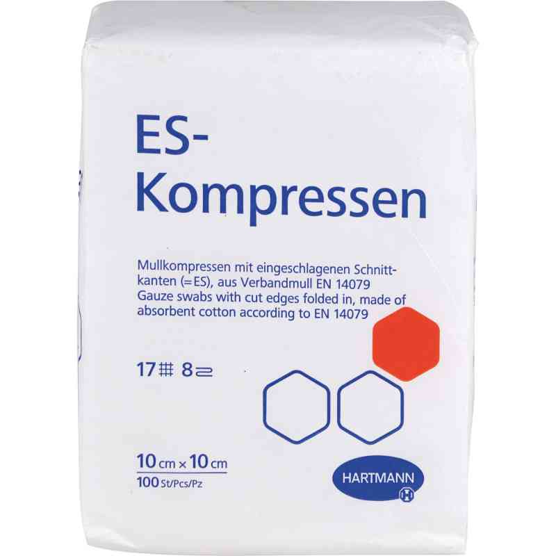 Es-kompressen unsteril 10x10 cm 8fach 100 szt. od B2B Medical GmbH PZN 12559586