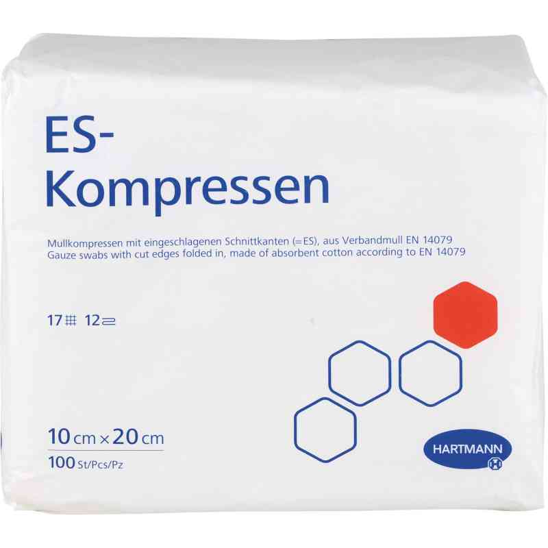 Es-kompressen unsteril 10x20 cm 12fach 100 szt. od B2B Medical GmbH PZN 12559592