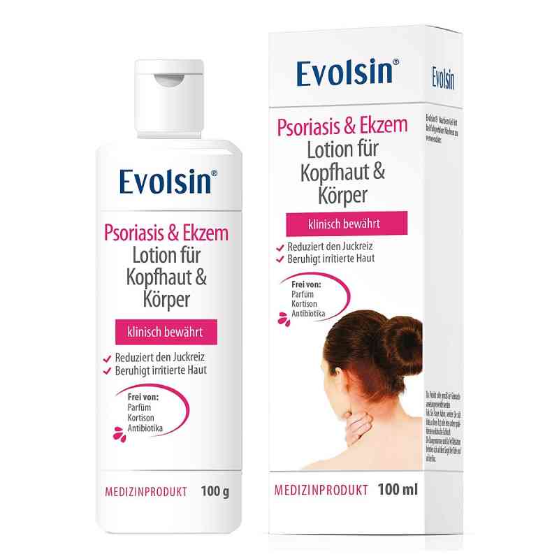 Evolsin Psoriasis & Egzema Lotion do skóry głowy i ciała 100 ml od Evolsin medical UG (haftungsbeschränkt) PZN 19081082