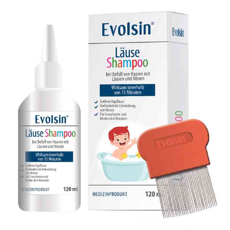 Evolsin szampon na wszy z grzebieniem 120 ml od Evolsin medical UG (haftungsbeschränkt) PZN 18495841
