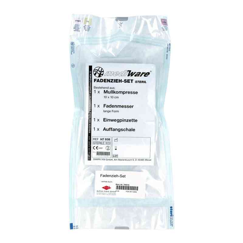 Fadenzieh Set steril mit Trennmesser+Pinzette+Tupfer 1 szt. od Büttner-Frank GmbH PZN 04113669