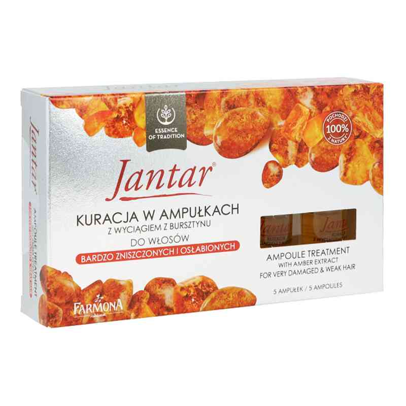 FARMONA JANTAR Kuracja w ampułkach do włosów bardzo zniszczonych 5  od LABORATORIUM KOSMETYKÓW NATURALNYCH FARMONA SP. Z  PZN 08300657